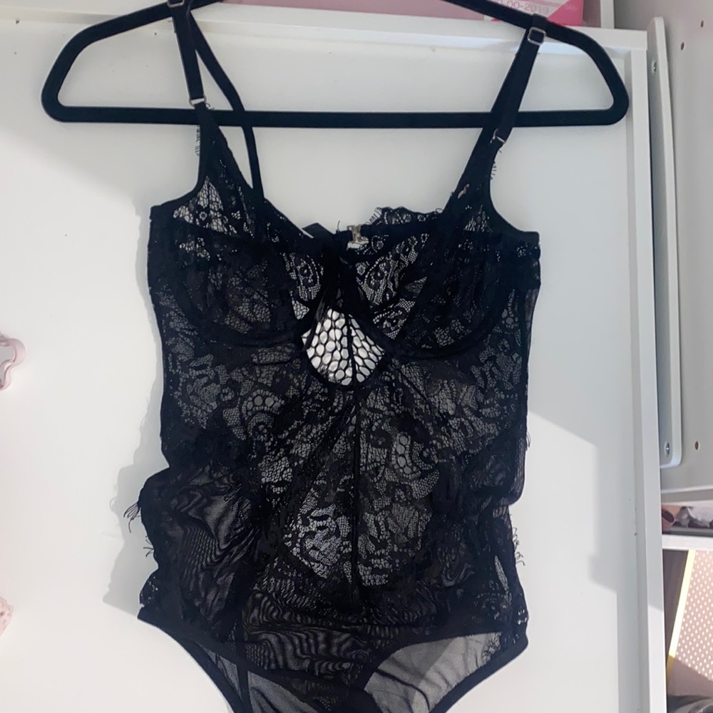 Black lace bodysuit